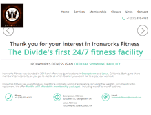 Tablet Screenshot of ironworksfitness.biz